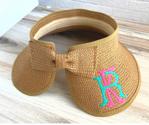 Wide Brim Floppy Roll Up Beach Straw Sun Hat with Bow Detail