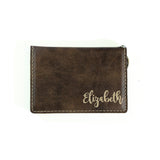 Rustic/Gold Keychain ID Wallet - Elizabeth