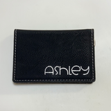 Black/Silver Keychain ID Wallet - Ashley