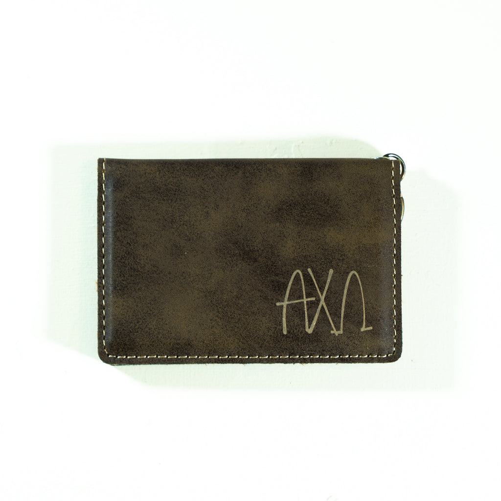 Rustic/Gold Keychain ID Wallet - AXΩ