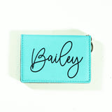 Teal/Black Keychain ID Wallet - Bailey
