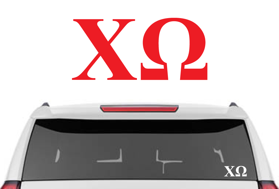 3" Chi Omega Decal