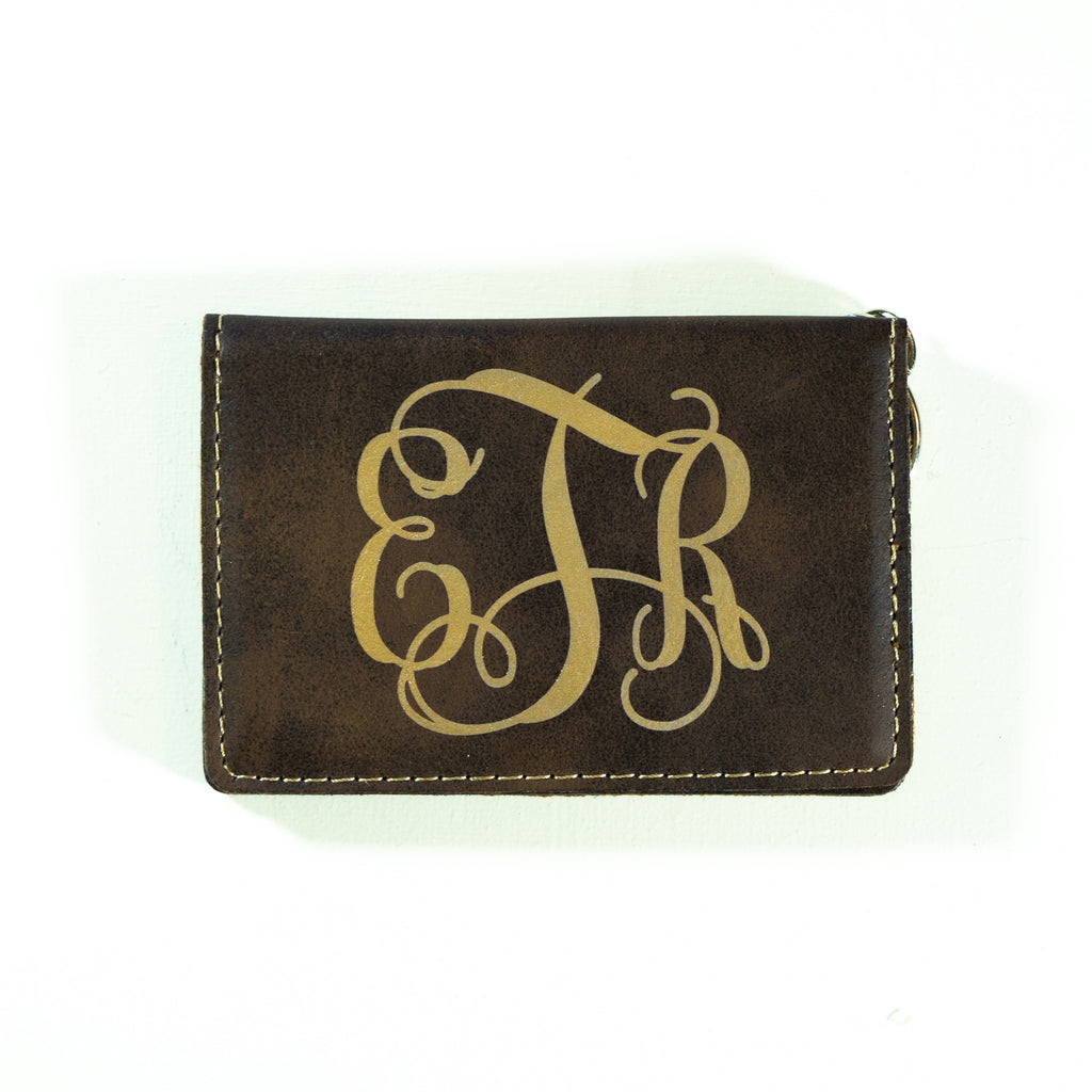 Rustic/Gold Keychain ID Wallet - eTr
