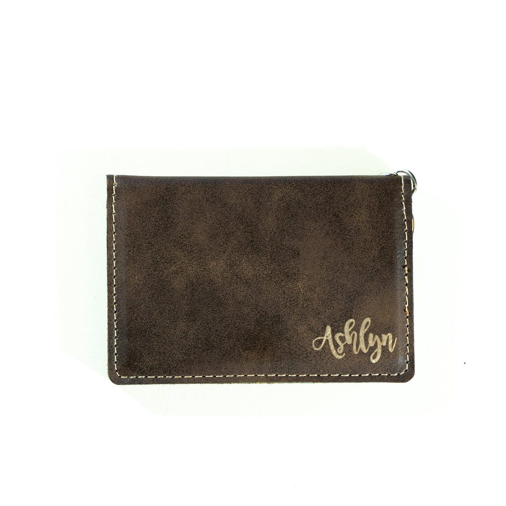 Rustic/Gold Keychain ID Wallet - Ashlyn