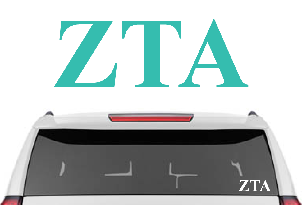 1" Zeta Tau Alpha Decal