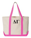 Delta Gamma Pink Boat Tote - Large