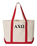 Alpha Chi Omega Red Boat Tote - Large