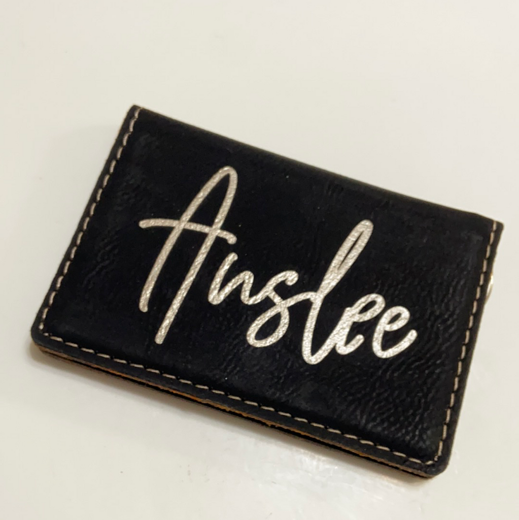 Black/Gold Keychain ID Wallet - Anslee