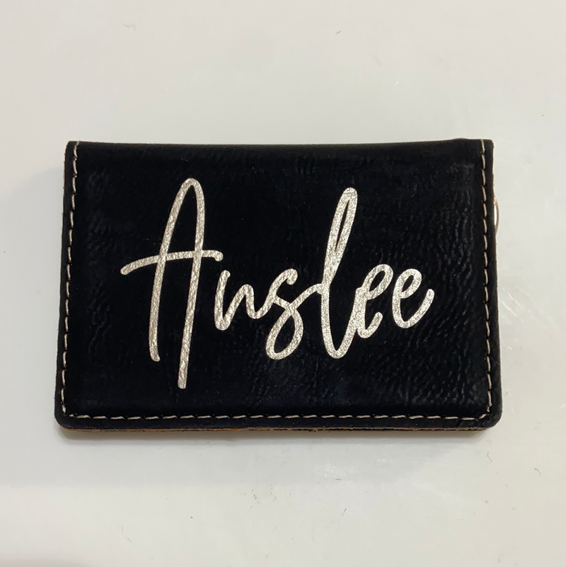 Black/Gold Keychain ID Wallet - Anslee