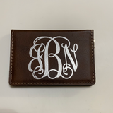 Rustic/Silver Keychain ID Wallet - jBn